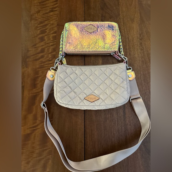 MZ Wallace Opal/Mushroom Crosby Convertible Crossbody Bag - Picture 2 of 16